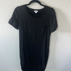 Splendid Black Cotton Short Sleeve Mini Dress Size Medium